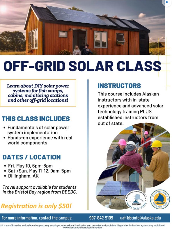 Basic Solar Class Off-Grid Solar Class 5/10-5/12 – Bristol Bay Native Association